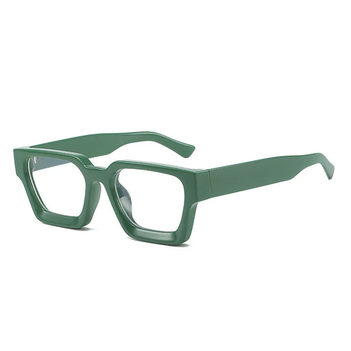 Kocolior Unisex Full Rim Square Acetate Hyperopic Reading Glasses 229402 Reading Glasses Kocolior Green 0