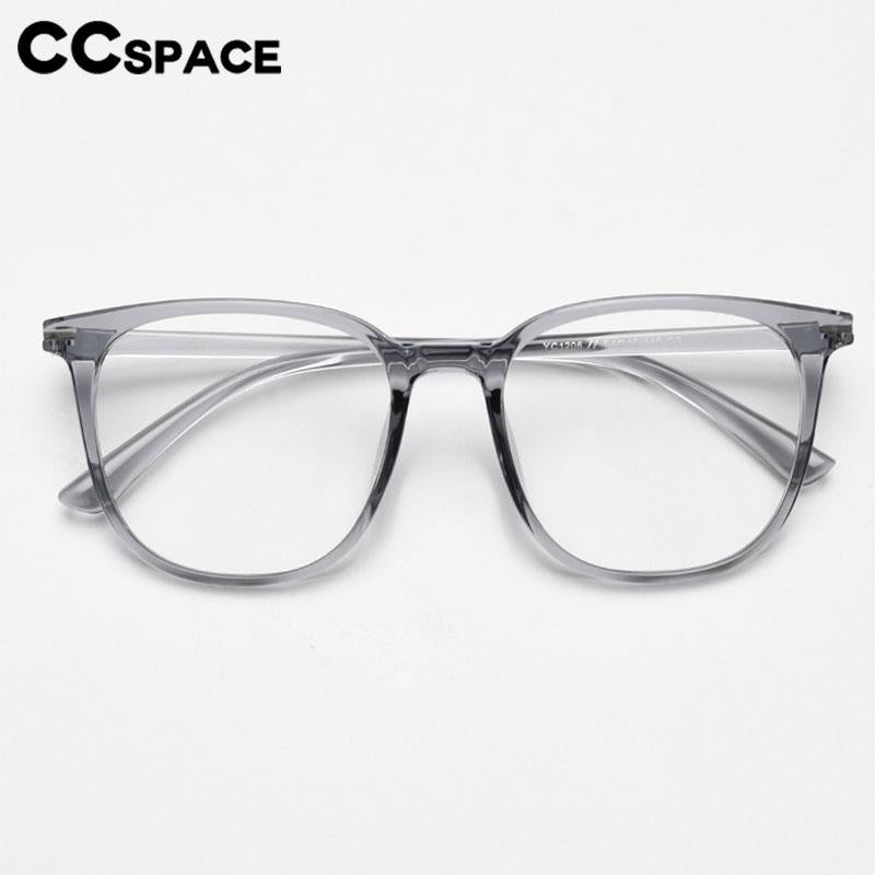 CCspace Unisex Full Rim Square Tr 90 Titanium Eyeglasses 56736 Full Rim CCspace