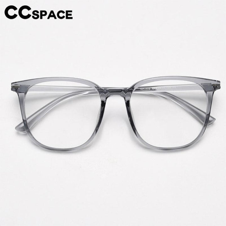CCspace Unisex Full Rim Square Tr 90 Titanium Eyeglasses 56736 Full Rim CCspace