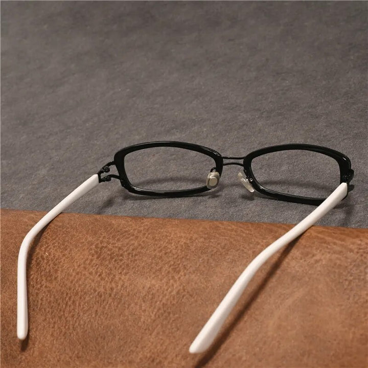 Cubojue Unisex Full Rim Rectangle Double Bridge Tr 90 Titanium Hyperopic Reading Glasses Sd2133 Reading Glasses Cubojue