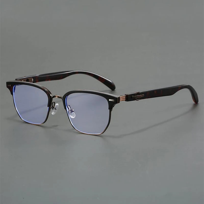 Xbora Unisex Full Rim Oval Square Ultem Alloy Eyeglasses 91015
