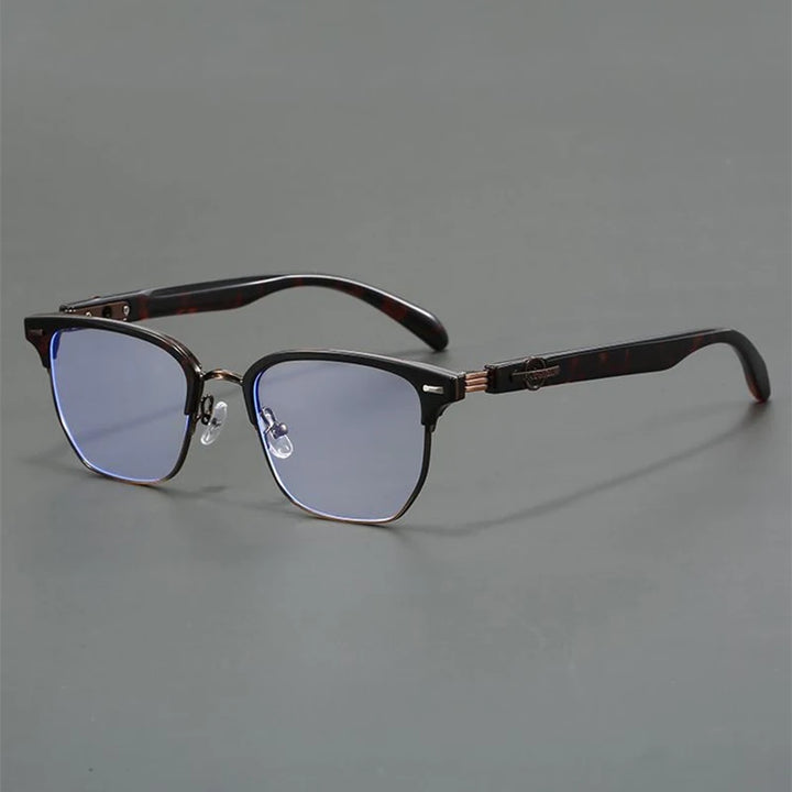 Xbora Unisex Full Rim Oval Square Ultem Alloy Eyeglasses 91015