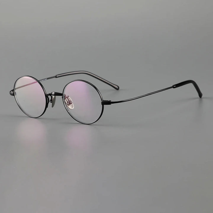 Muzz Women's Full Rim Small Square Round Titanium Eyeglasses 817503