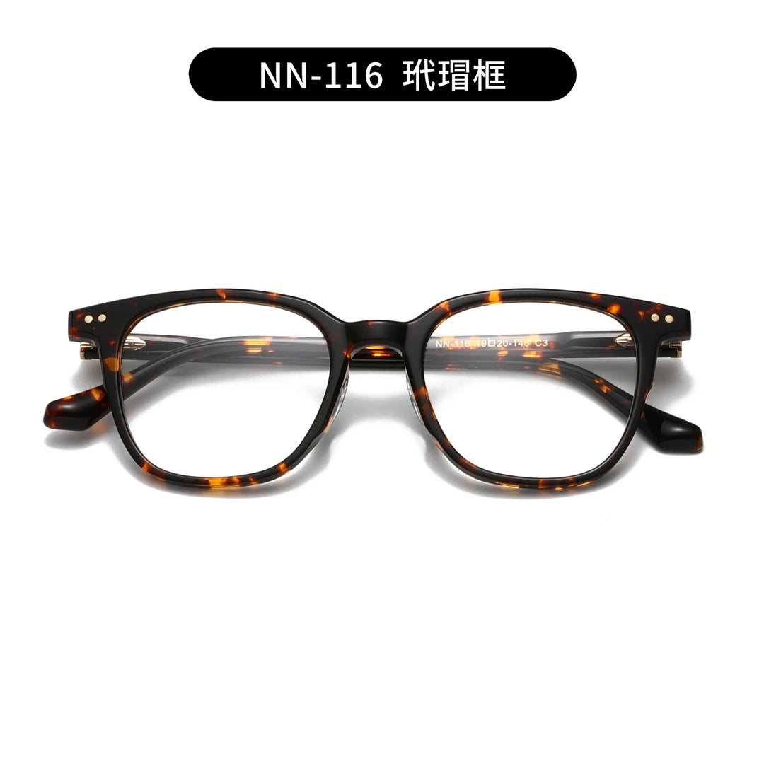 Nobler Unisex Full Rim Square Acetate Eyeglassses 84116 Full Rim Nobler C3
