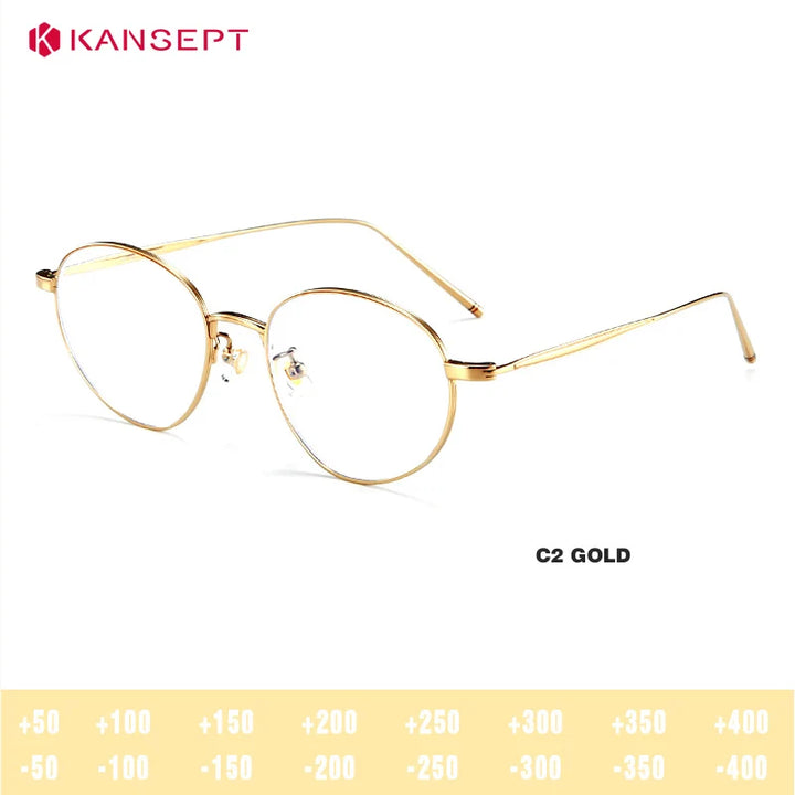 Kansept Unisex Full Rim Oval Titanium Reading Glasses 30886