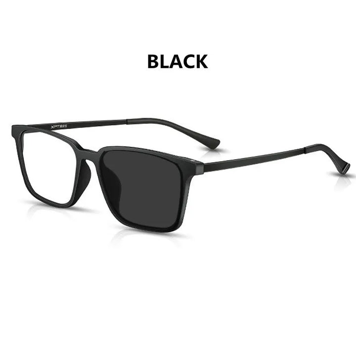 Kocolior Unisex Full Rim Square Tr 90 Titanium Hyperopic Reading Glasses 98221 Reading Glasses Kocolior Photochromic Black China 0