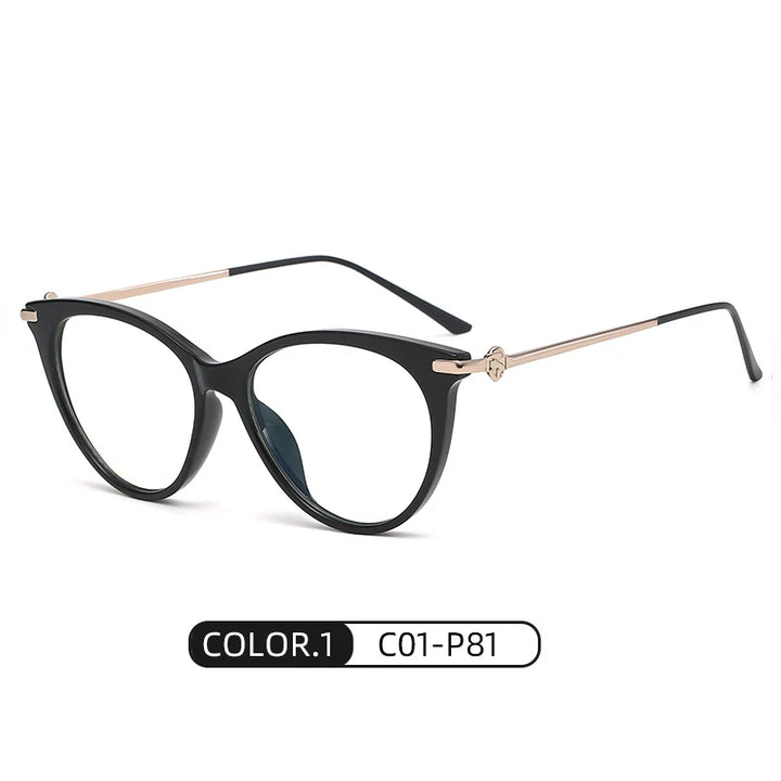 Bclear Women's Full Rim Cat Eye Acetate Alloy Eyeglasses Wd810 Full Rim Bclear C 1