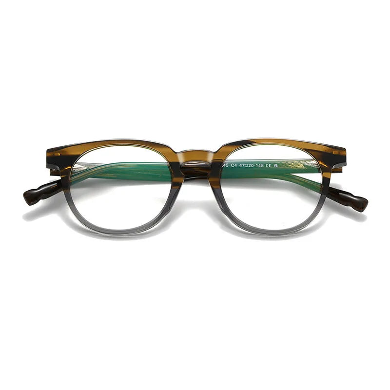 CCspace Women's Full Rim Round Acetate Reading Glasses 802574