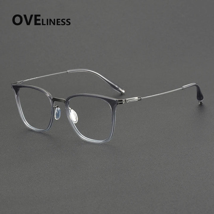 Oveliness Women's Full Rim Square Titanium Acetate Eyeglasses 22507