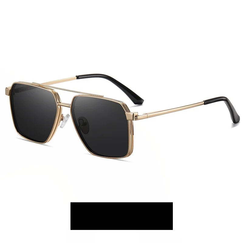 Momoja Women's Full Rim Polygon Double Bridge Titanium Eyeglasses Clip On Sunglasses 91702