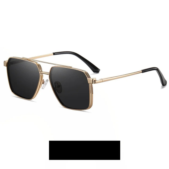 Momoja Women's Full Rim Polygon Double Bridge Titanium Eyeglasses Clip On Sunglasses 91702