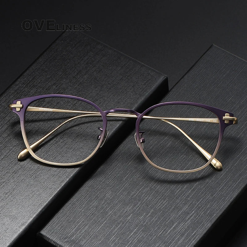 Oveliness Unisex Full Rim Square Titanium Eyeglasses 5021 Full Rim Oveliness   