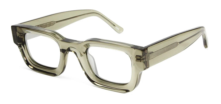 Esnbie Unisex Full Rim Thick Square Acetate Eyeglasses 23007