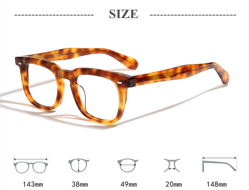 Black Mask Unisex Full Rim Square Acetate Eyeglasses 45005
