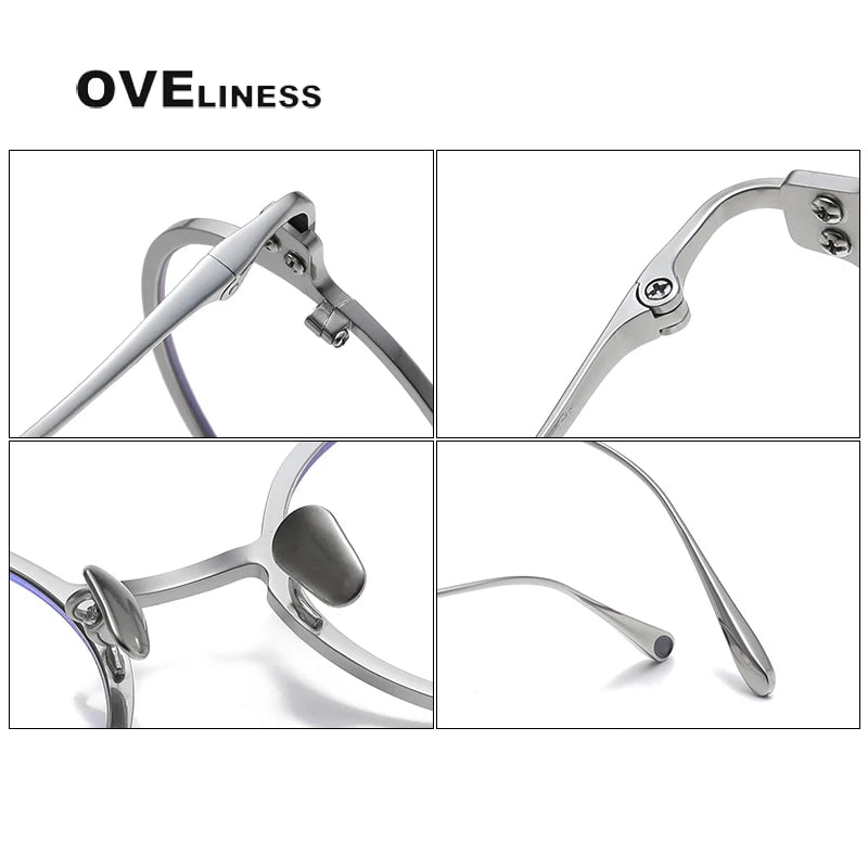 Oveliness Unisex Full Rim Round Titanium Eyeglasses 4920 Full Rim Oveliness