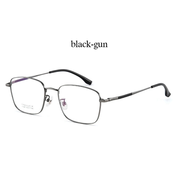 Hotochki Men's Full Rim Polygon Square Titanium Eyeglasses 79479