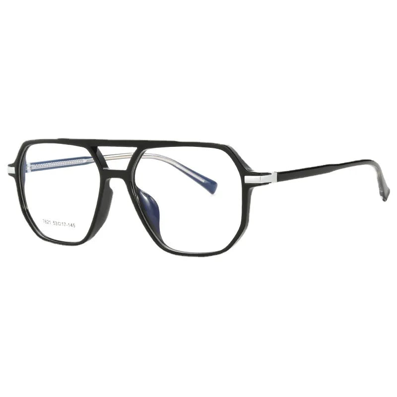 Kocolior Unisex Full Rim Oval Double Bridge Acetate Eyeglasses 7821 Full Rim Kocolior