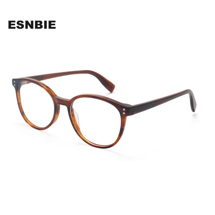 Esnbie Women's Full Rim Oval Square Acetate Eyeglasses 624821
