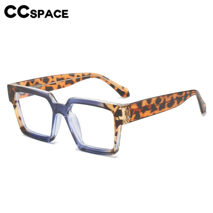 CCspace Unisex Full Rim Square PC Plastic Eyeglasses 56604 Full Rim CCspace