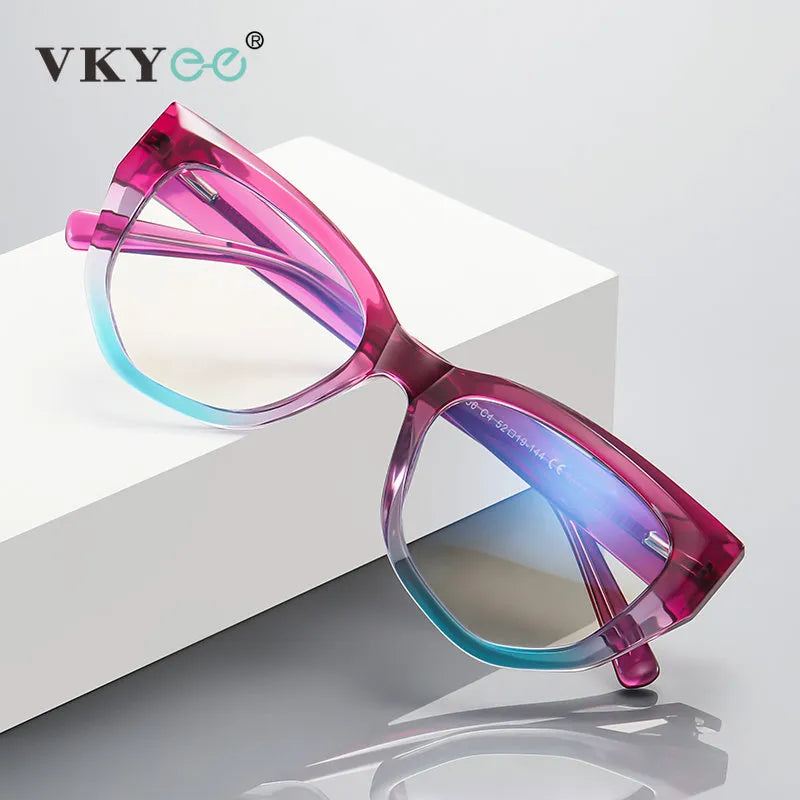 Vicky Women's Full Rim Cat Eye Stainless Steel Tr 90 Reading Glasses 2156 Reading Glasses Vicky   