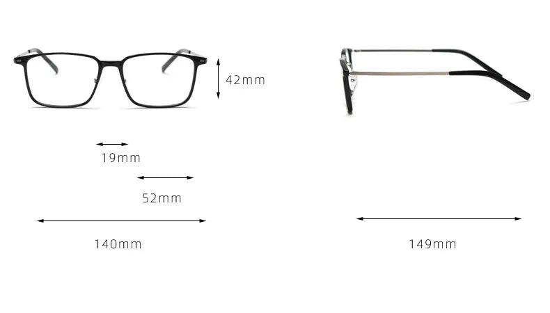 CCspace Unisex Full Rim Square Tr 90 Titanium Eyeglasses 56903 Full Rim CCspace
