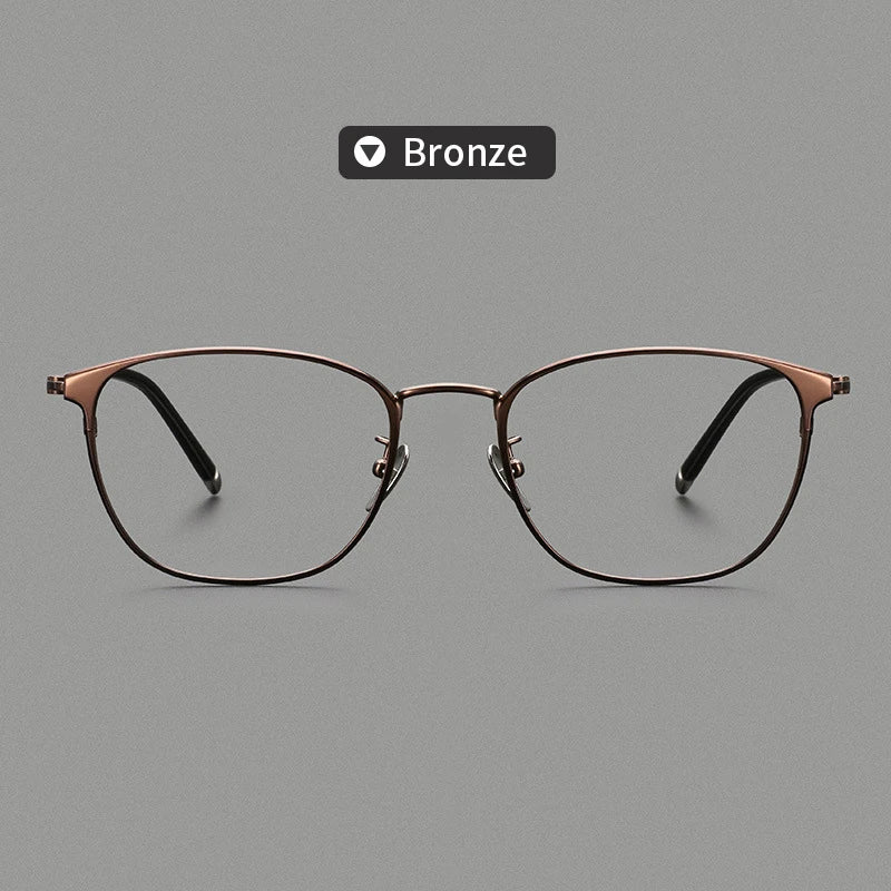 Xbora Unisex Full Rim Round Square Tr 90 Titanium Eyeglasses 42101