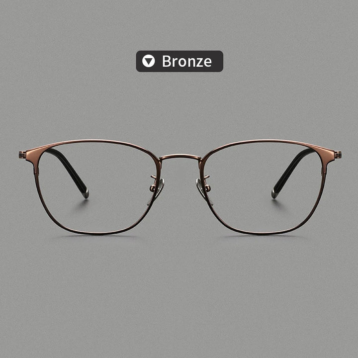 Xbora Unisex Full Rim Round Square Tr 90 Titanium Eyeglasses 42101
