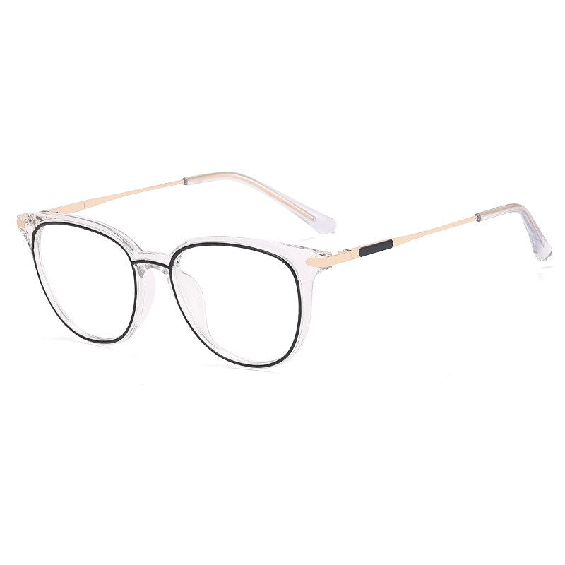 CCspace Unisex Girl's Full Rim Square Tr 90 Titanium Eyeglasses 56756 Full Rim CCspace C5BlackWhite