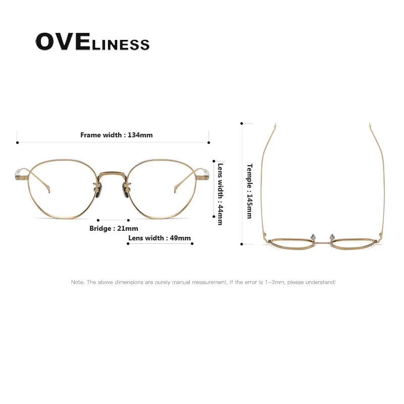 Oveliness Unisex Full Rim Oval Square Titanium Eyeglasses 313163