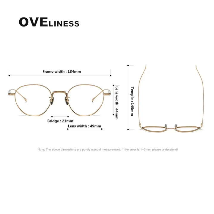 Oveliness Unisex Full Rim Oval Square Titanium Eyeglasses 313163