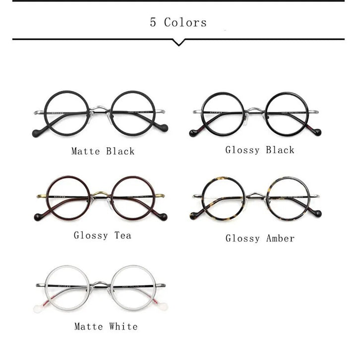 Hdcrafter Unisex Full Rim Round Titanium Eyeglasses Ft2381 Full Rim Hdcrafter Eyeglasses