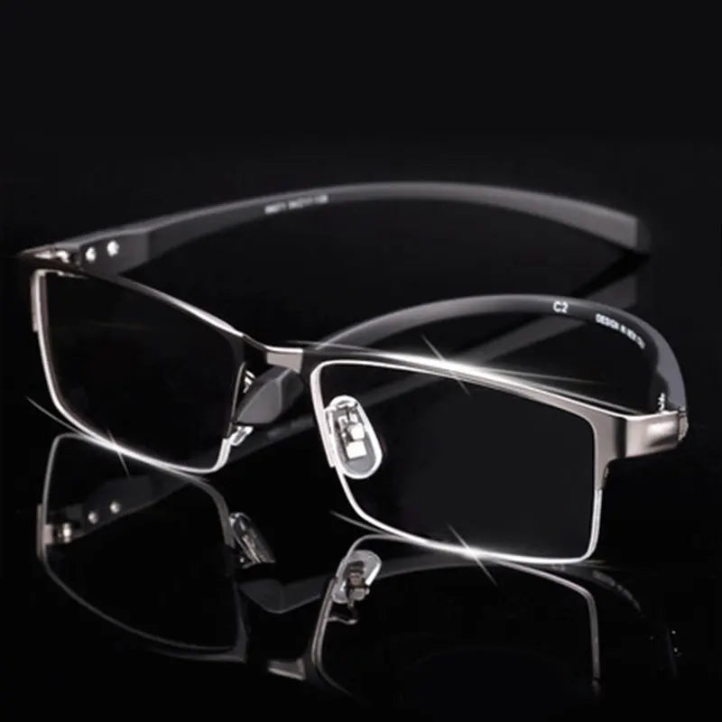 Hotony Men's Full Or Semi Rim Square Alloy Tr 90 Eyeglasses 17138 Full Rim Hotony