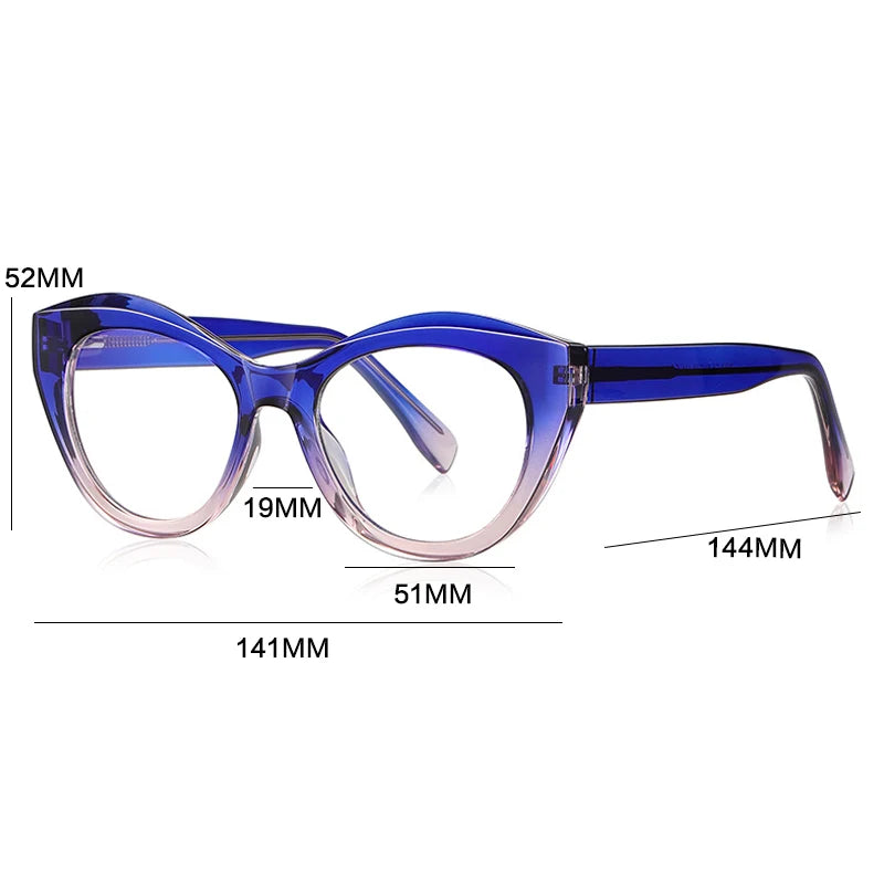 Gatenac Women's Full Rim Cat Eye Tr 90 Titanium Reading Glasses Gx2168