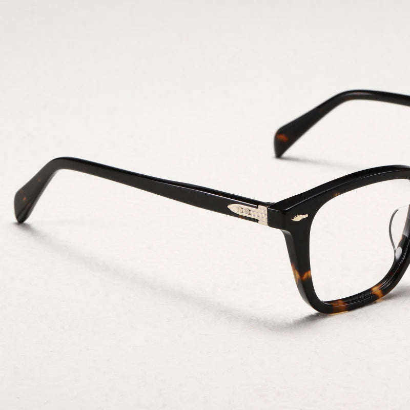 Black Mask Unisex Full Rim Square Acetate Alloy Eyeglasses 4923145 Full Rim Black Mask   