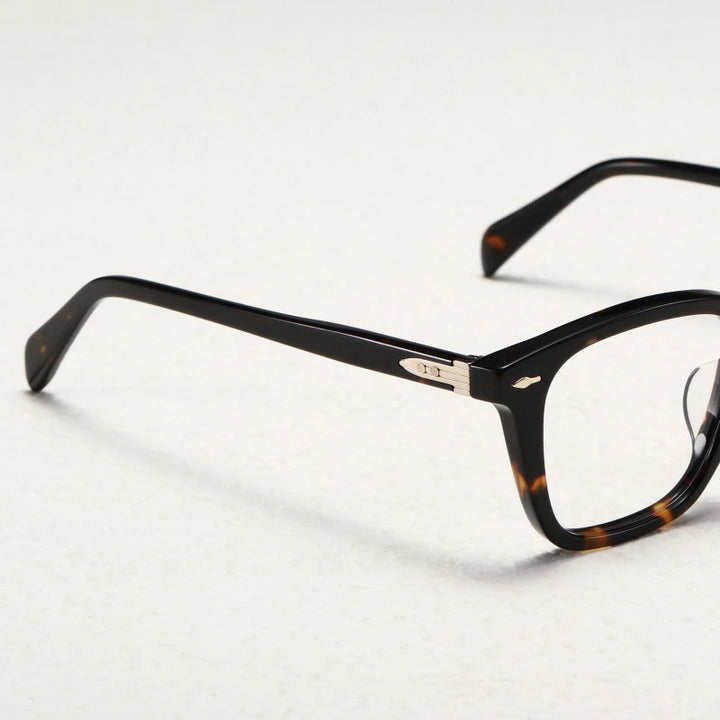 Black Mask Unisex Full Rim Square Acetate Alloy Eyeglasses 4923145 Full Rim Black Mask
