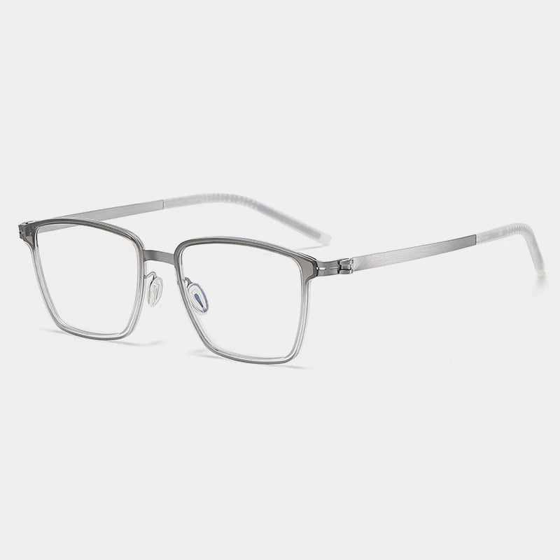Gatenac Unisex Full Rim Square Alloy Eyeglasses Gxyj--1182 Full Rim Gatenac Gradient Gray