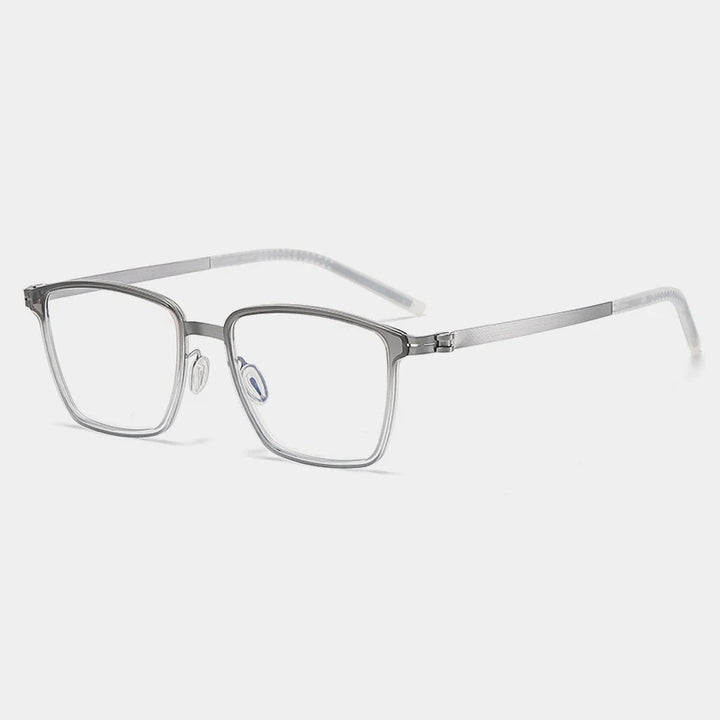 Gatenac Unisex Full Rim Square Alloy Eyeglasses Gxyj--1182 Full Rim Gatenac Gradient Gray
