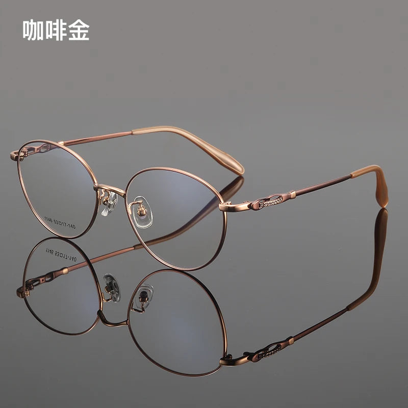 Bclear Women's Full Rim Oval Round Alloy Eyeglasses 61146