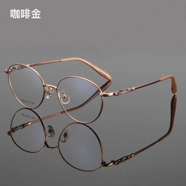 Bclear Women's Full Rim Oval Round Alloy Eyeglasses 61146