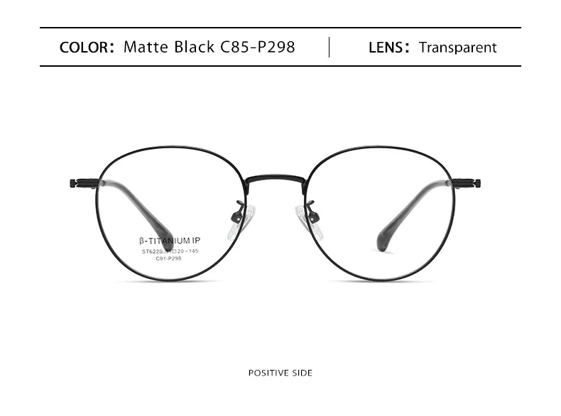 Vicky Unisex Full Rim Round Titanium Reading Glasses St6220 Reading Glasses Vicky