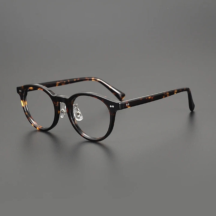 Black Mask Unisex Full Rim Round Acetate Eyeglasses 798615