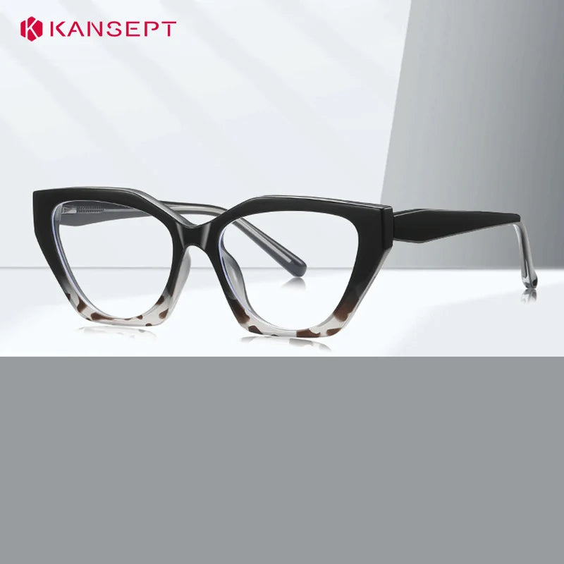Kansept Women's Full Rim Cat Eye Tr 90 Alloy Reading Glasses 62036