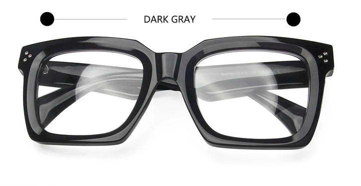 Esnbie Unisex Full Rim Square Thick Acetate Eyeglasses 246005