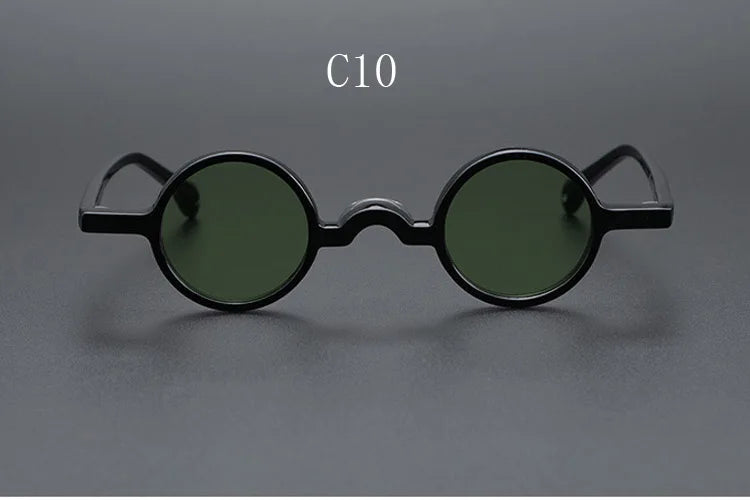 Yujo Unisex Full Rim Small Round Acetate Polarized Sunglasses 2534 Sunglasses Yujo C10 CHINA