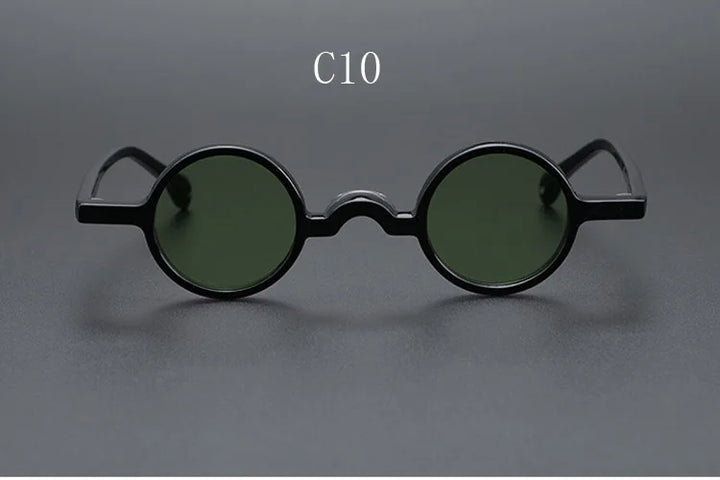 Yujo Unisex Full Rim Small Round Acetate Polarized Sunglasses 2534 Sunglasses Yujo C10 CHINA