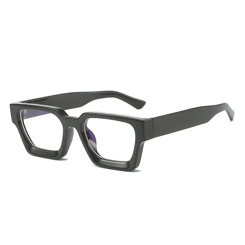 Kocolior Unisex Full Rim Square Acetate Hyperopic Reading Glasses 229402 Reading Glasses Kocolior Black 0