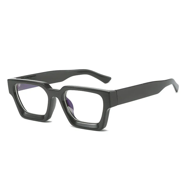 Kocolior Unisex Full Rim Square Acetate Hyperopic Reading Glasses 229402 Reading Glasses Kocolior Black 0 