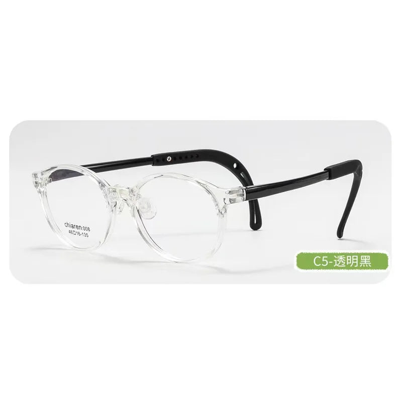 Zirosat Unisex Children's Full Rim Oval Tr 90 Silicone Eyeglasses 9911 Full Rim Zirosat C5