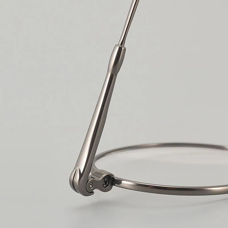 Muzz Unisex Full Rim Small Round Titanium Eyeglasses Mu01 Full Rim Muzz