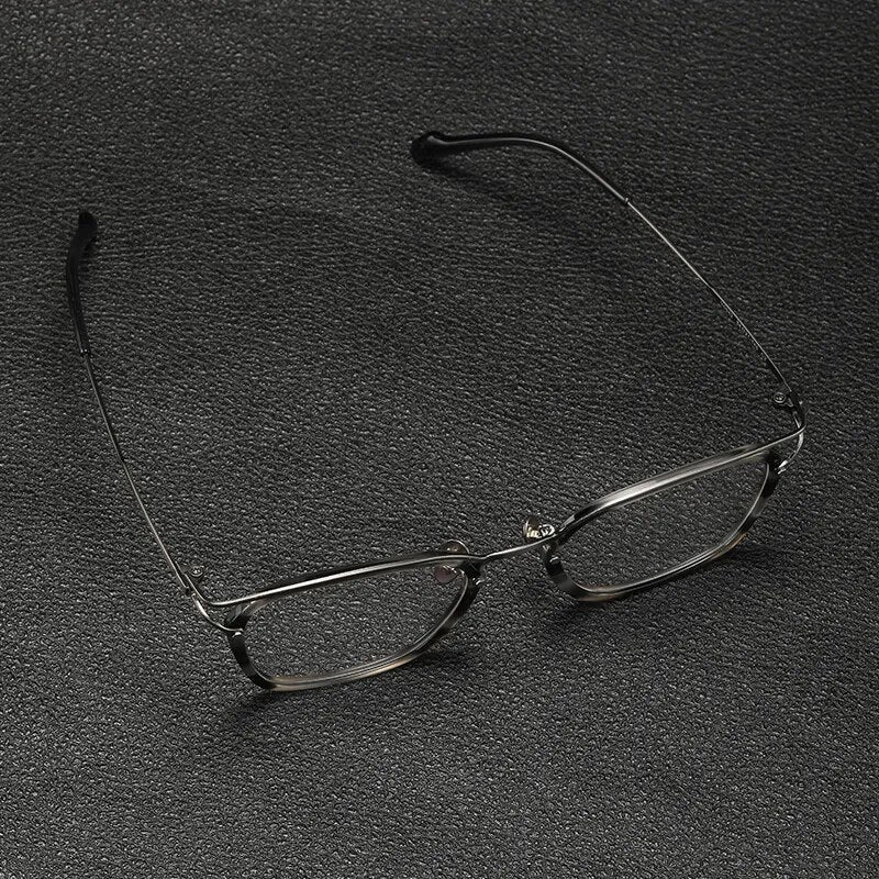 Gatenac Unisex Full Rim Square Titanium Acetate Eyeglasses Gxyj1137 Full Rim Gatenac